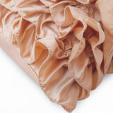 Diamonds And Ruffles - Green Satin Throw Cushion Cover
