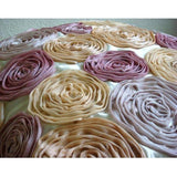 Vintage Dreams - Pink Satin Decorative Euro Sham