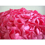 Vintage Fuchsia - Fuchsia Pink Satin Decorative Euro Sham