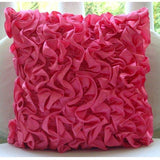 Vintage Fuchsia - Fuchsia Pink Satin Decorative Euro Sham