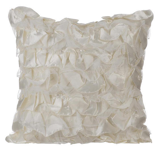 Vintage Heaven - Ivory Satin Decorative Euro Sham