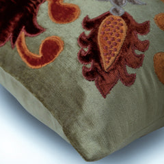 Vintage Is Back - Sage Green Velvet Decorative Euro Sham