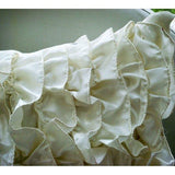 Vintage - Ivory Satin Decorative Euro Sham