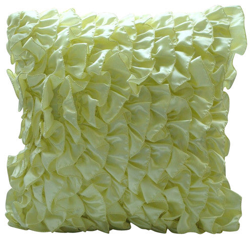 Vintage Clover Green - Clover Green Satin Throw Pillow Cover