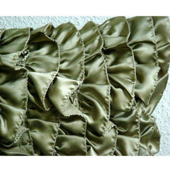 Vintage Olives - Olive Green Satin Decorative Euro Sham