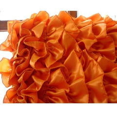 Vintage Orange - Orange Satin Decorative Euro Sham