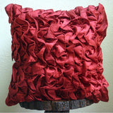 Vintage Rubys - Ruby Red Satin Decorative Euro Sham