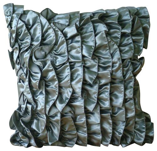 Vintage Soft Pink - Soft Pink Satin Decorative Euro Sham