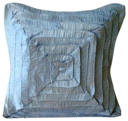 Vintage Frills - Ivory Crushed Art Silk Decorative Euro Sham