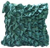 Vintage Clover Green - Clover Green Satin Throw Pillow Cover