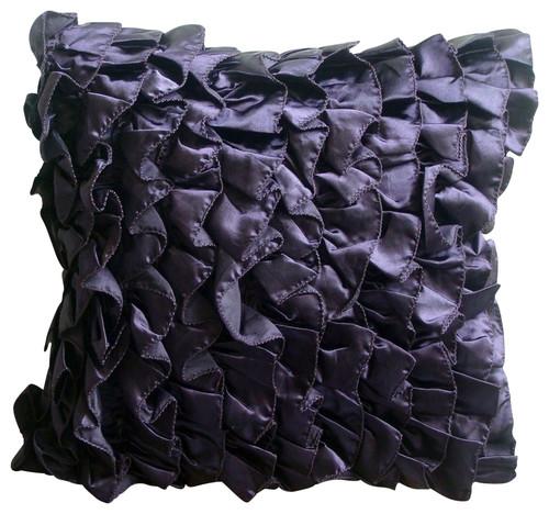 Vintage Fuchsia - Fuchsia Pink Satin Decorative Euro Sham