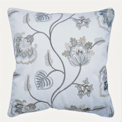Waking Up To Bloom - Ivory Cotton Linen Decorative Euro Sham