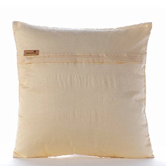 Wave Of Gold Beige Silk Throw Pillow Cover