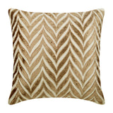 Arty Chevron - Navy Blue Art Silk Throw Pillow Cover