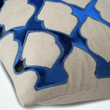 Web Designing - Blue Cotton Linen Throw Pillow Cover