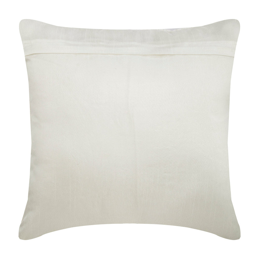 Wedding Bells - Ivory Silk Throw Pillow Cover