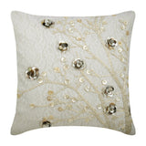 Wedding Bells - Ivory Silk Decorative Euro Sham