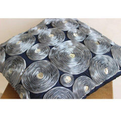 Whirlwind - Gray Art Silk Decorative Euro Sham