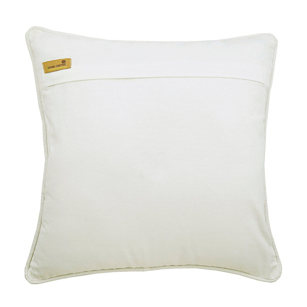 White Beehive - White Jacquard Silk Throw Pillow Cover