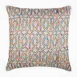 Geometric Royal Blue - Royal Blue Art Silk Decorative Euro Sham