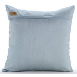 White Waters - Light Blue Art Silk Throw Pillow Cover