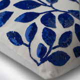 Royal Song - Royal Blue Art Silk Throw Pillow Cover