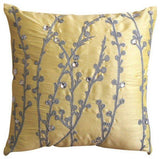 Crystal Willow - White Art Silk Decorative Euro Sham