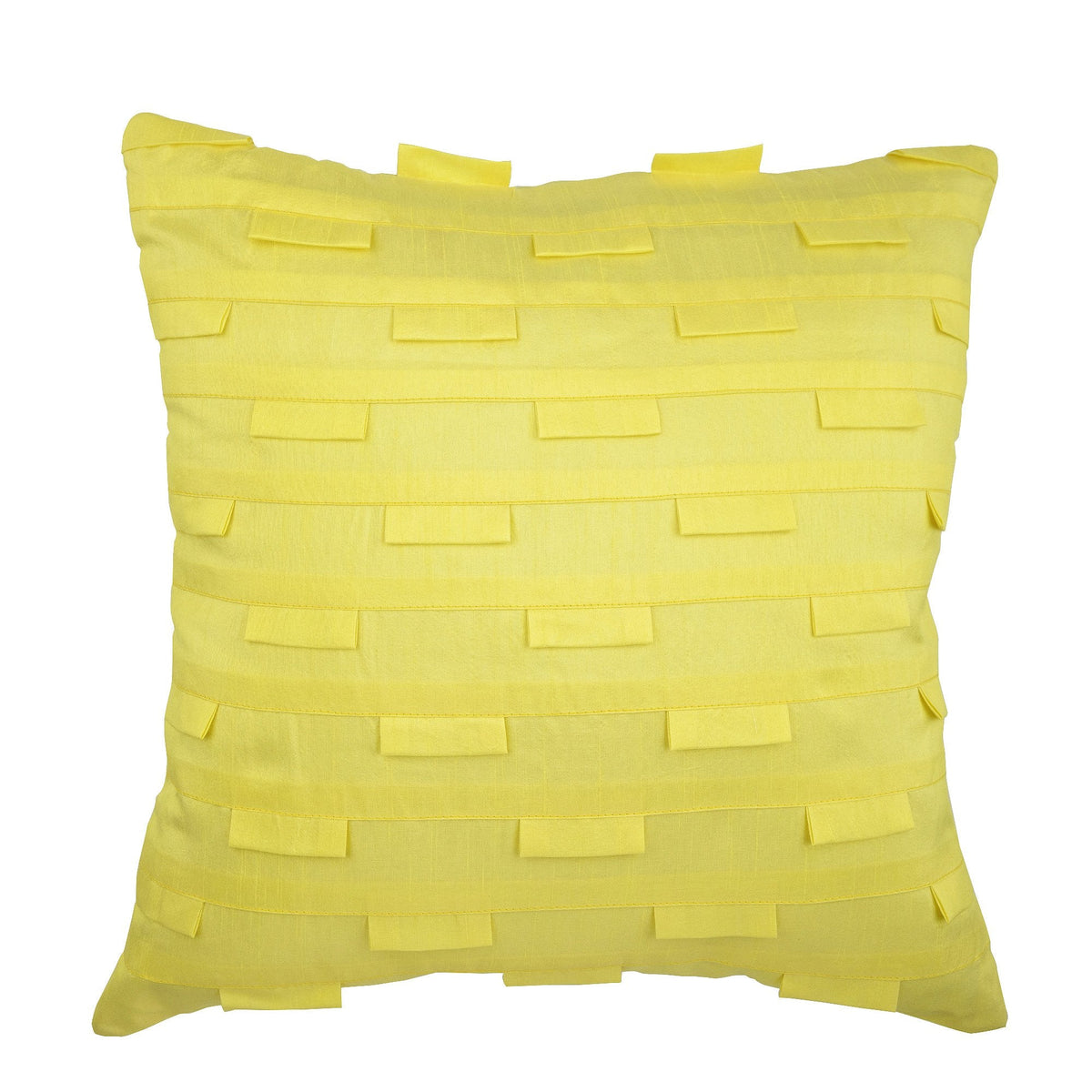 Yellow Ocean - Yellow Art Silk Decorative Euro Sham