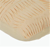 Yellow Pintuck Block - Pastel Yellow Cotton Linen Throw Pillow Cover