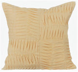 Yellow Pintuck Block Pillow Cover