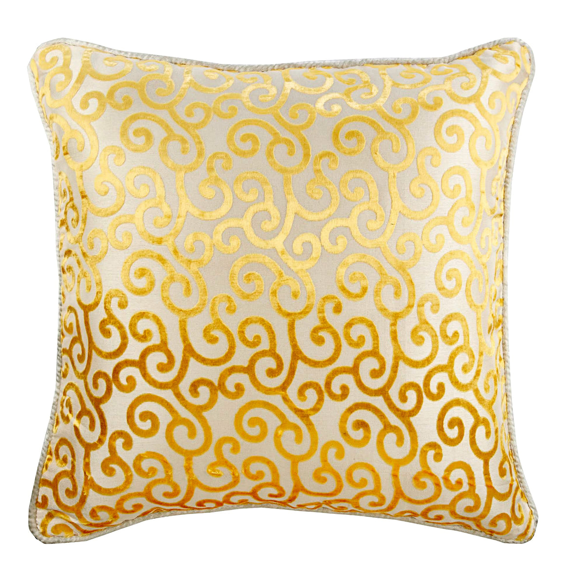 Yellow Scroll All The Way Pillow Cover