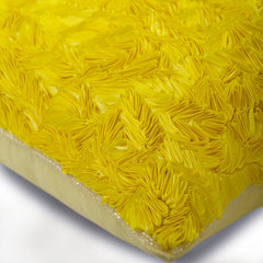 Yellow Sunshine - Yellow Art Silk Throw Pillow Cover